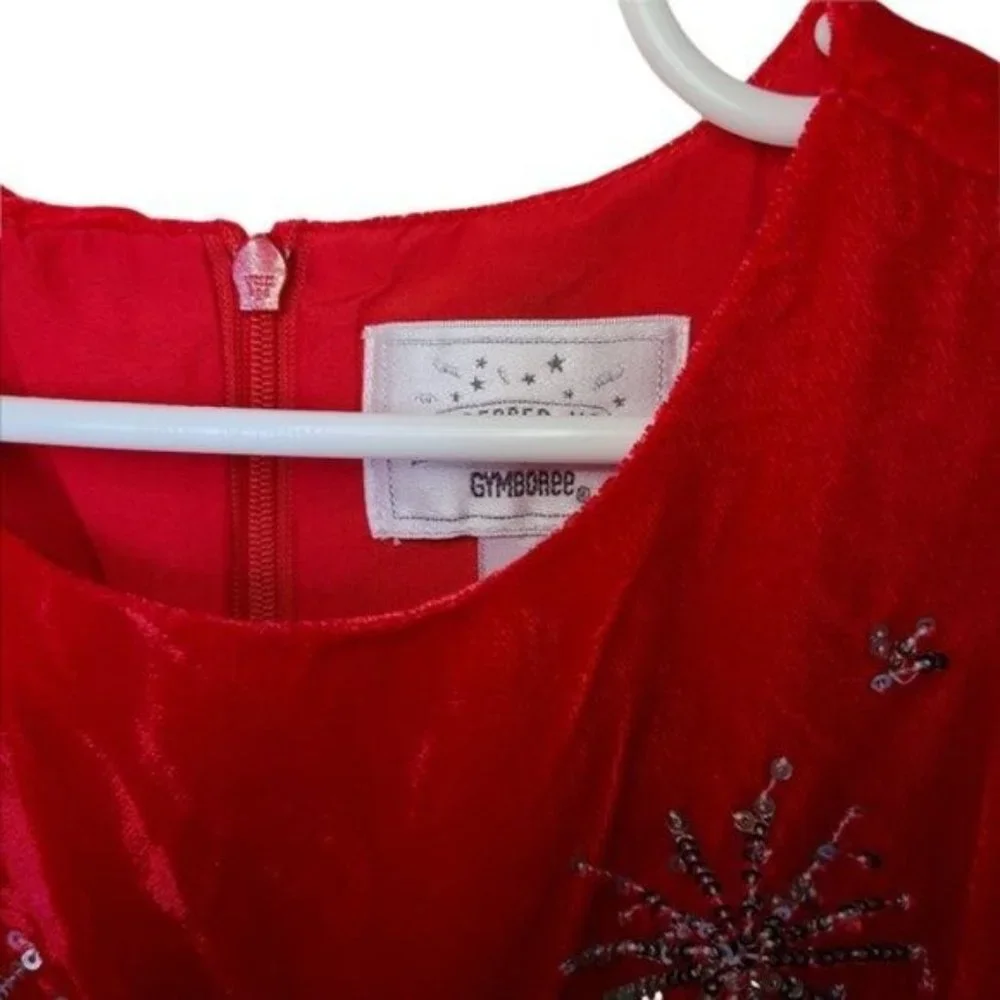 Gymboree Fun & Fancy‎ Dressed Up Christmas Holiday Red Velvet Dress Sz 6 Girls